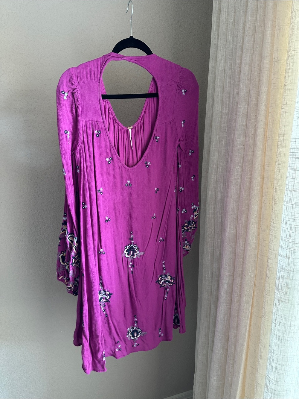 Free People Oxford Embroidered Mini Dress In Lilac